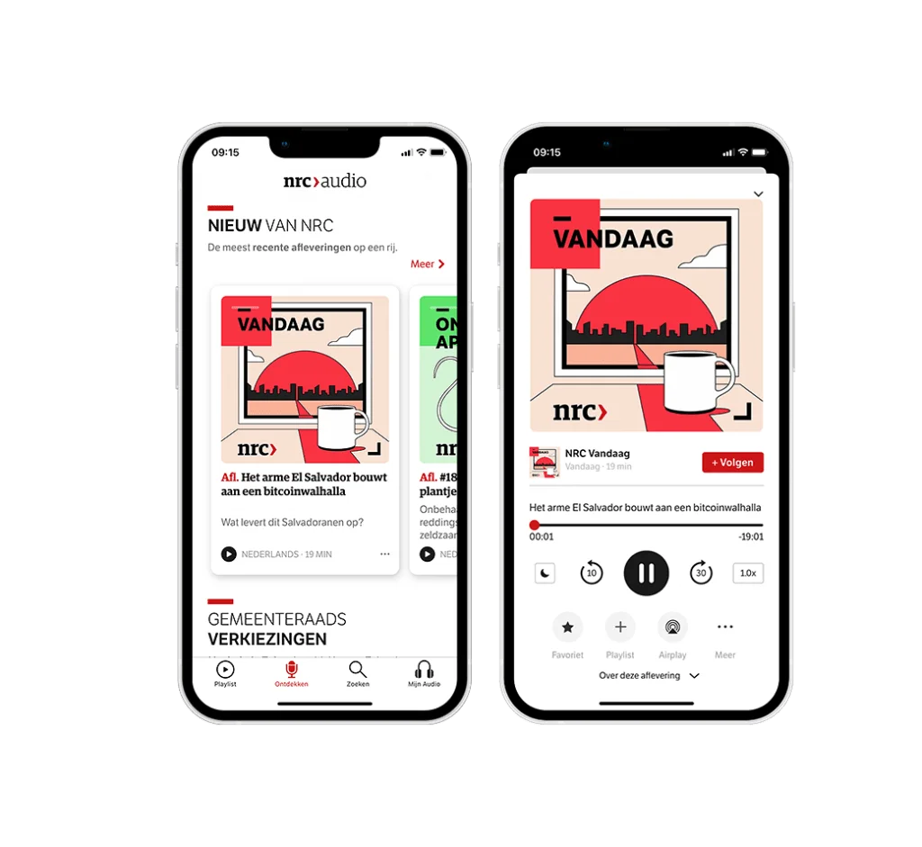 Android, Flutter en iOS app